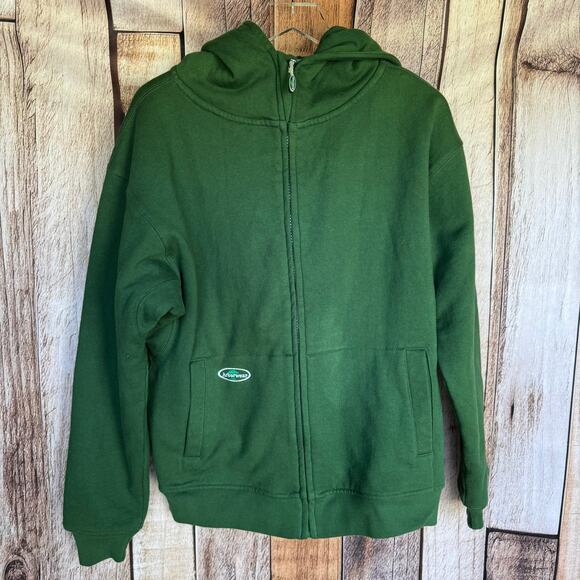 Arborwear Sweatshirt Hoodie Zip Up Green Small Heavy Duty Tree Work Arborist - Picture 1 of 11